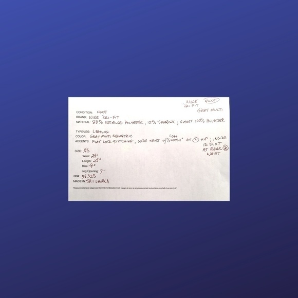 Nike ONE Dri-Fit Women's Mid-Rise Leggings, GRAY/SILVER GEOMETRIC, SizeXS, NWOT - Picture 9 of 9